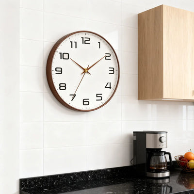 Classic Round Wall Clock Large Clear Readability Numerals | SAMAG