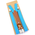 New Fashion Suspenders Men Women Adult Leather Trimmed End Y Back Adjustable Elastic Trouser Braces Strap - Visuel 11 | SAMAG