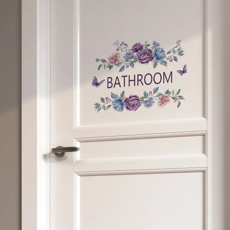 Waterproof Bathroom Wall Sticker PVC Home Art Room Decor Wall Door Stickers Bathroom Decoration Decal Home Supplies