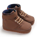 Brown Baptismal Baby Shoes For Boys And Girls Casual Soft Soled Non Slip Baby Shoes For 0-18 Months Baby Walking Shoes