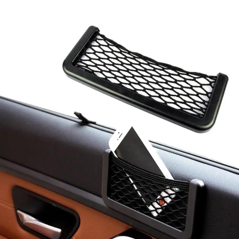 Universal Car Storage Net Automotive Pocket Stowing Tidying Organizer Bag Phone Holder Box Facial Tissue Car Accessories