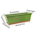 Plant Planter 4 Pieces Rectangle Decorative Flowerpot Large Flower Planter for Lettuce Potatoes Strawberries Cherry Tomatoes