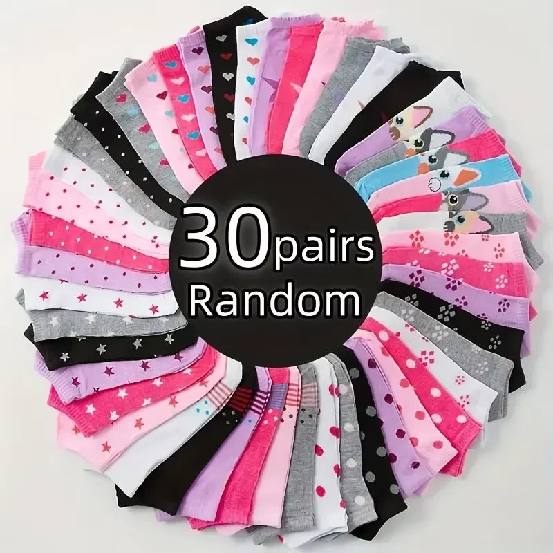5/10/20/30pairs Simple Stripe Pattern Liner Anklets Socks | SAMAG