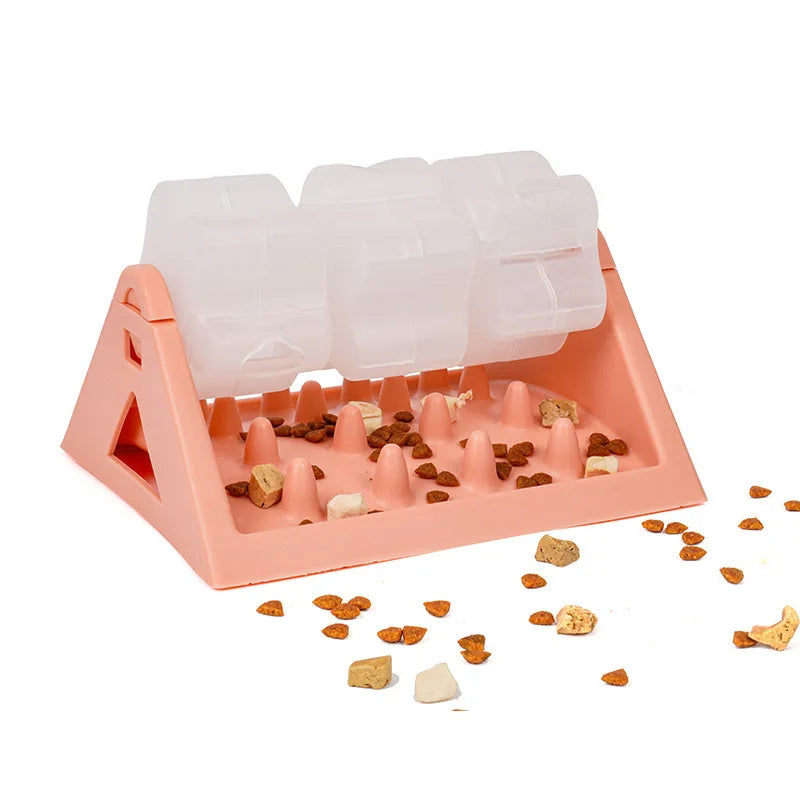2026 New Cat Dog Pet Puzzle Feeder Snack Slow Food Dispenser Rotating Leaky Food Entertainment Toy Bite Resistant And Detachable