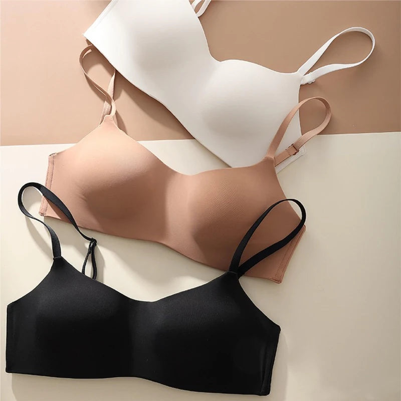 1pcs Seamless Bras Women Underwear Small Chests Gathered Push Up Bralette Lingerie