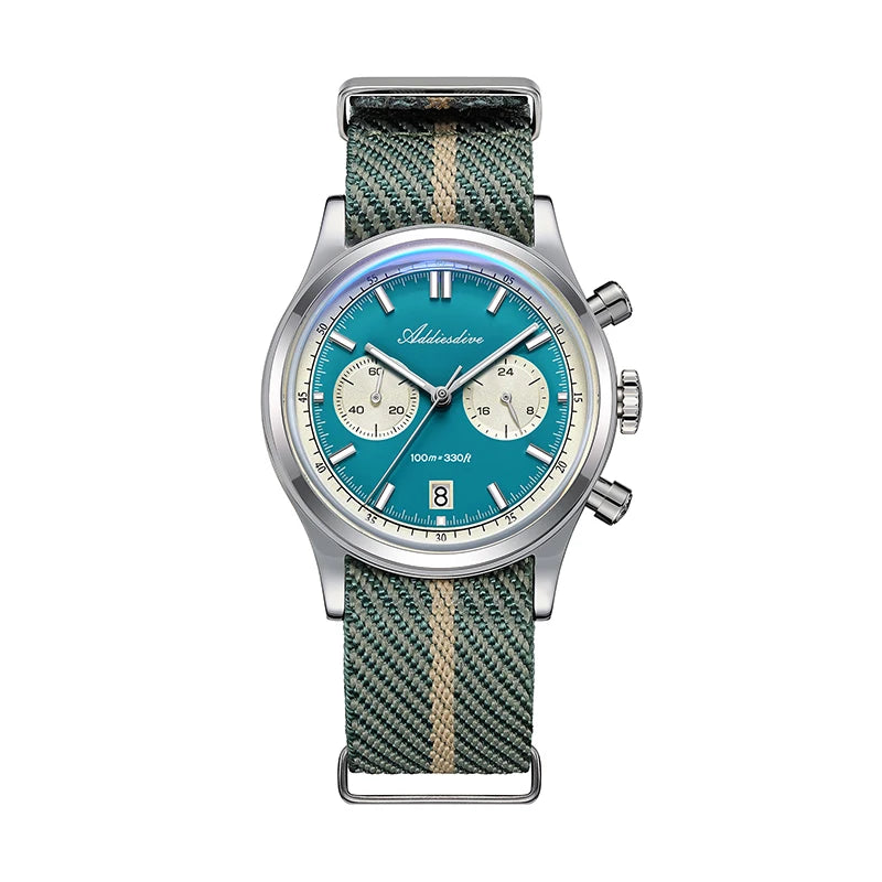 ADDIESDIVE Top Brand Men's Watch 10Bar Waterproof Bubble Mirror Glass Quartz Watches BGW9 Luminous Chronograph Diving Wristwatch