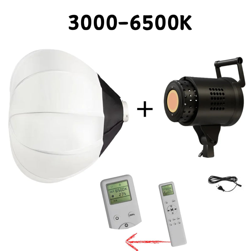 135W LED Lighting 65cm Lantern Softbox Bowens CY8300 Mounting Ball Diffuser Soft Light Modifier Film-Making Video  Flash