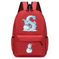 Xmas Snowman Alphabet A-Z Print Backpack for Toddler Girls Boys Schoolbag Holiday Lightweight Kindergarten Kid Daily School Bag