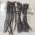 Dreadlocks Sister Locs Extensions Handmade Soft Crochet Brazilian Human Hair Braiding 10in Ombre Short Hair 10Strands/lot