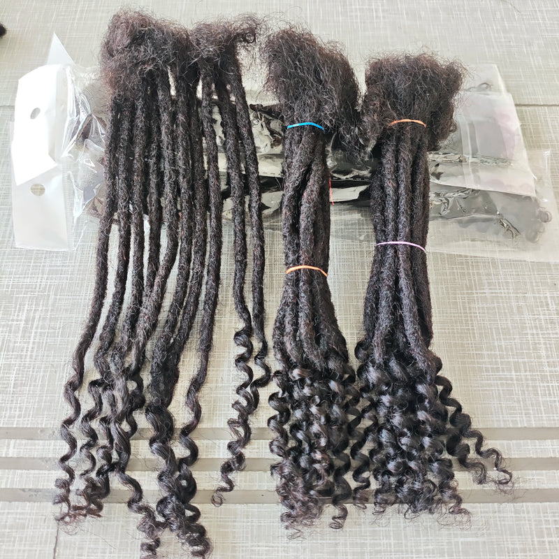 Dreadlocks Sister Locs Extensions Handmade Soft Crochet Brazilian Human Hair Braiding 10in Ombre Short Hair 10Strands/lot
