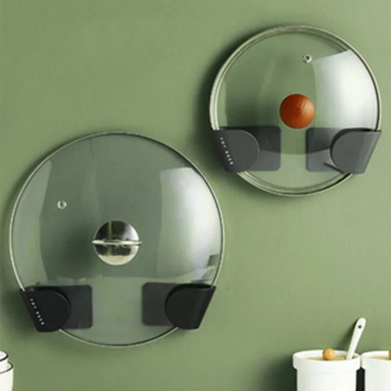2pc/set Wall Mounted Pot Lid Holder Cover Hang on The for Kitchen Space Saving Storage Shelf - View 3 | SAMAG