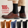 5 Pairs of 100% Cotton Socks, Men's Four Season Striped | SAMAG