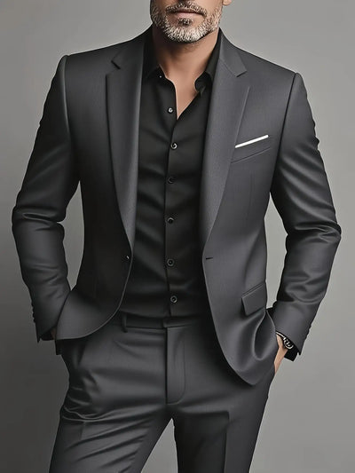 Men's Burgundy 2-Piece Suit Set (Blazer + Trousers Only | SAMAG