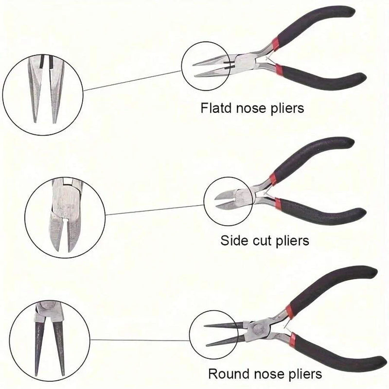 1set/1box Deluxe Jewelry Making Starter Kit，Comprehensive Earrings, Necklace Findings, DIY Plier Tools Set for Jewelry Repair