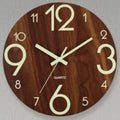 8 Inch Luminous Wall Clock Wood Silent light in dark night Nordic Fashion Wall Clock Non Ticking Clock With Night Light