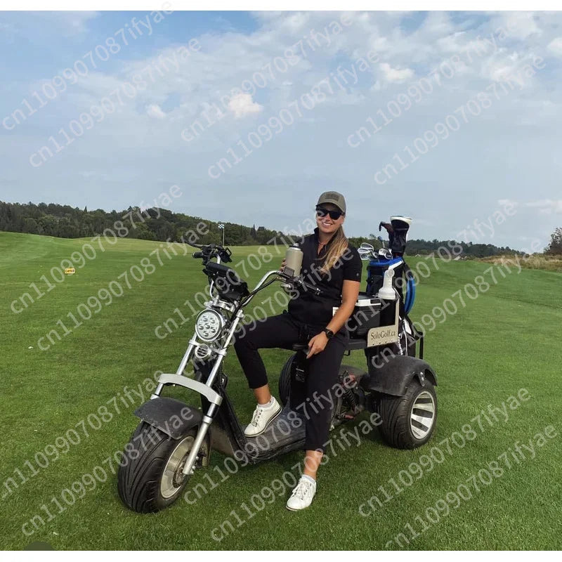 Golf Smart Waterproof Foldable Electric Three-Wheel Golf Scooter with Brushless Motor and LED Lighting