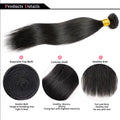 26 28 30 Inch Human Hair Extensions 3/4 Bundles Straight Human Hair Bone Straight Human Hair Weavings Natural Black Wholesale
