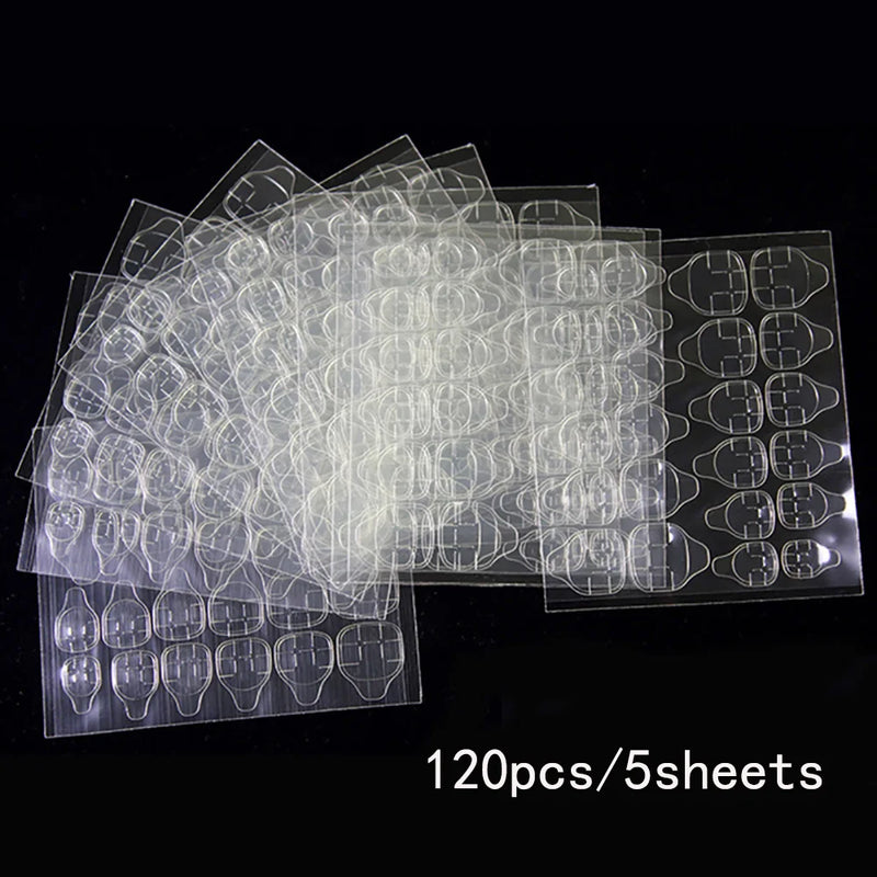 Double Side Nail Glue Sticker Adhesive Tabs for Fake Nails Supre Sticky Waterproof Breathable Nail Jelly Glue