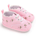 0-18M Baby Shoes Infant Pre-Walker Shoes, Cute Pink Theme Casual Flat Shoes, Soft Sole Lightweight Comfortable for Girls