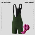 WEST BIKING Women Cycling Bib Shorts Summer High-waisted MTB Road Bike Shorts Breathable Quick Dry Yoga Fitness Bicycle Tights