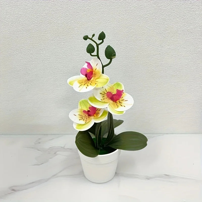 Artificial orchid, home/office decoration - display of living room dining table, entrance flower decoration, not easy to fade