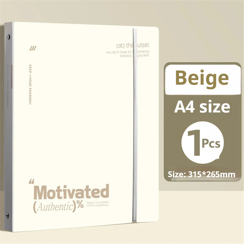 Large Capacity 3-Ring Binder with Pockets for A4 Paper,Holds 220 Sheet Presentation Folder for School Office(12.4x10.43 Inch)