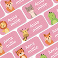 2 Sheets Personalized Name Stickers with Cute Animal - View 9 | SAMAG