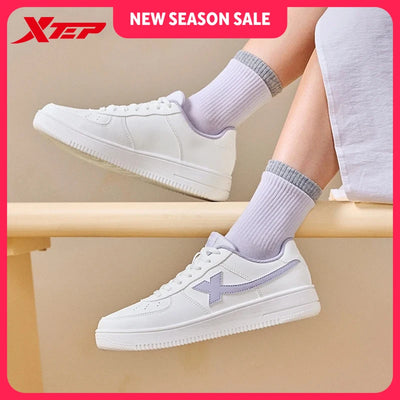 Xtep White Sneakers For Women Spring Couples Versatile | SAMAG