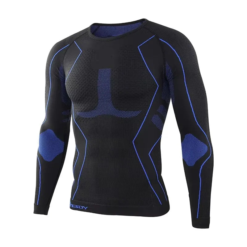 Men Sport Thermal Underwear Suits Outdoor Cycling Compression Sportswear Quick Dry Breathable Clothes Fitness Running Tracksuits