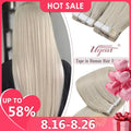 Ugeat Tape in Hair Extensions Human Hair Real Natural Brazilian Remy Hair Straight Seamless Skin Weft For Women Balayage 20P/40P