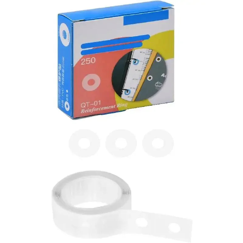 250pcs Loose Leaf Paper Hole Reinforcement Ring Sticky Labels Waterproof Self Adhesive Ring Label for Office Repairing Flip Book