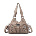 Angelkiss Women Handbags Rose Soft Tote Bag Small Top-handle Purse Fashion Satchel Multi-Pockets Shoulder Bag Hobos Phone Pack