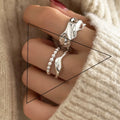 VENTFILLE 925 Sterling Silver Bow Tie Open Finger Ring For Women Gift Cute Design Fashion Jewelry Gift Wholesale