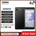 UNIWA 4G Phonemax Q9 Mini Phone 4.0Inch IPS Touch Screen Small Cell Phone Android 14 Small Smart Mobile Face ID 2000mAh Battery