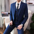 Suit (Blazer+ Vest + Pants) Men's Fashion Casual Outdoor Gentleman Business Wedding Formal Dress British Style Wedding Suit