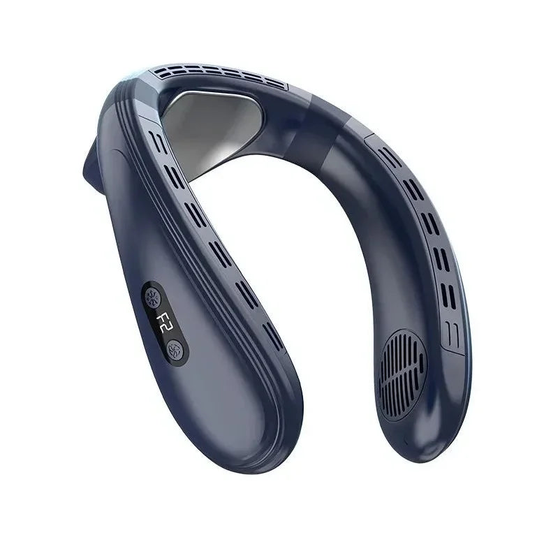 2026 New Neck Air Conditioner Portable Neck Fan Rechargeable Semiconductor Cooling Bladeless Fan Wearable Cooler multi purpose