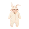 0-18M Newborn Baby Boys Girls Rompers Cotton Cartoon Bunny 3D Rabbit Ear Hoodie Overall Toddler Jumpsuit Infant Carnival Costume