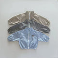 TZ2624 Summer Plaid Stand Collar Jacket And Shorts Set - View 2 | SAMAG