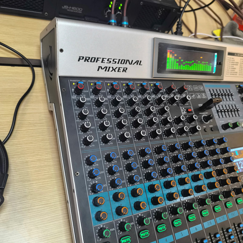 DJ Sound Controller Professional mixer 14/18/-channel dual 99DSP stage performance USB MP3 Bluetooth audio mixer Studio Audio