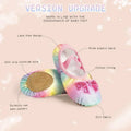 Children's Dance Shoes Girls Ballet Flats Shoes Rainbow Bow Sequins Leather Soft Soled Dance Performance Skate Sport Yoga Shoes
