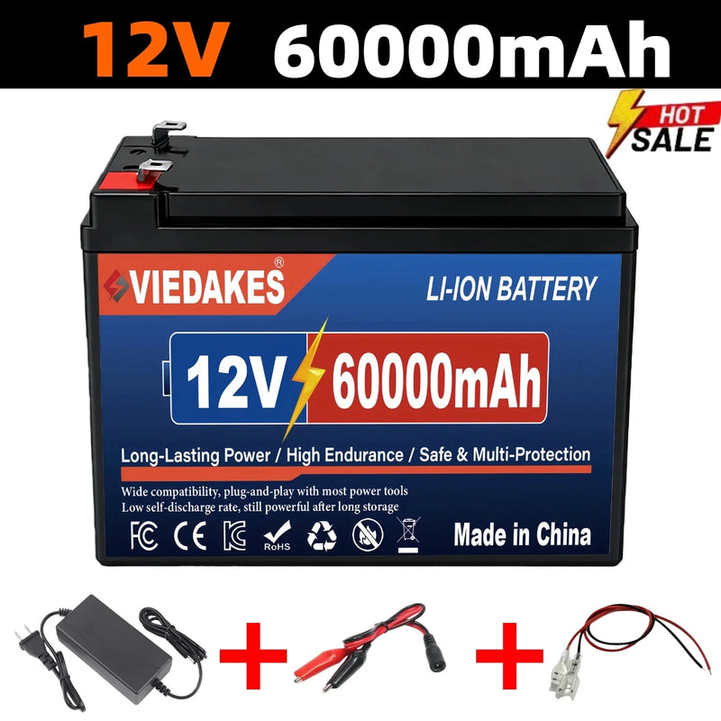 12V 10.5Ah Lithium Battery Rechargeable Replacement 12V Sprayer Battery with Built-in High Current BMS 12.6V 3A Charger 21A 30A