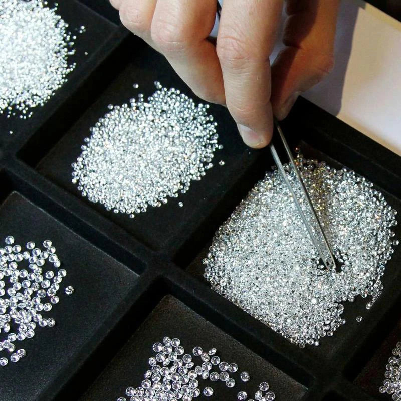 1 Carat 0.9mm ~ 3.0mm Round Melee Lab Grown Diamonds Brilliant Full Cut DEF VVS-VS Loose Lab Created Diamond Wholesale