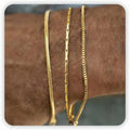 Dainty Gold/Silver Chain Bracelet Stack 14K Gold Plated Silver Bracelets For Men Stainless Steel Adjustable Cross Charm Cuban Link Bracelet Snake Jewelry To Men Dad Birthday Day