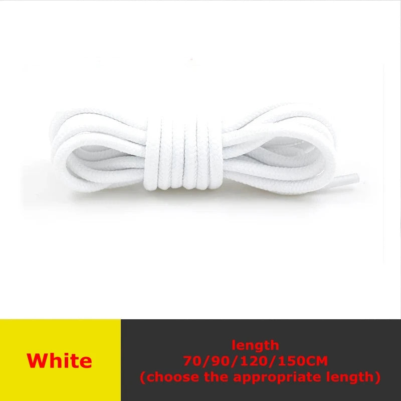 1 Pair Classic Solid Round Shoelaces Durable Polyester Shoe Laces Boot Laces Sneaker Shoestrings 21 Colors 70cm 90cm 120cm 150cm