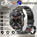 2026 Military GPS Smart Watch Money Detector Light Compass Waterproof Outdoor Sport Tracker Bluetooth Call Watch with Flashlight