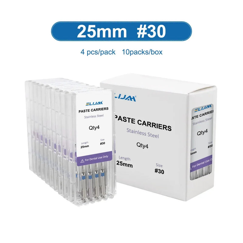 40Pcs Dental Rotary Paste Carriers Lentulo 25mm #25-40 Dental Stainless Steel Endodontics Root Canal Files Dentistry Instruments