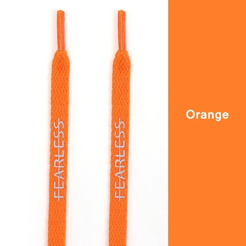 Rubber Band Classic Shoe Laces Reflective Letter Printing Flat Shoelaces for Sneakers Fashion Sports Strings Casual Accessories