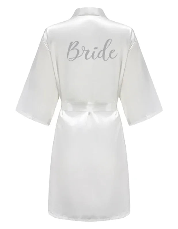 Satin Silk Robes Plus Size Wedding Bathrobe Bride | SAMAG