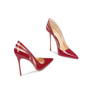 2026 Spring and Autumn New Women's High Heels Lacquer Leather Pointed Fine Heels Fashion Formal Women's Shoes
