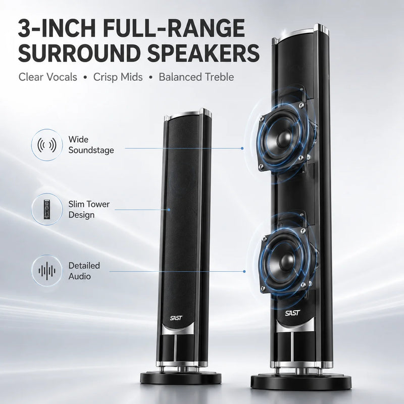 160W Home Theater Set 4Ω Bluetooth Speaker 8 Inch Subwoofer 5.1 Sound System Audio Set For Karaoke TV Living Room KTV Studio